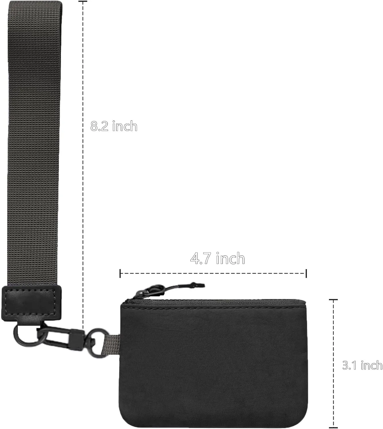 Zip Around Wristlet Wallet,Dual Pouch Wristlet for Women,Mini Women Coin Pocket Detachable pouches Wristlet